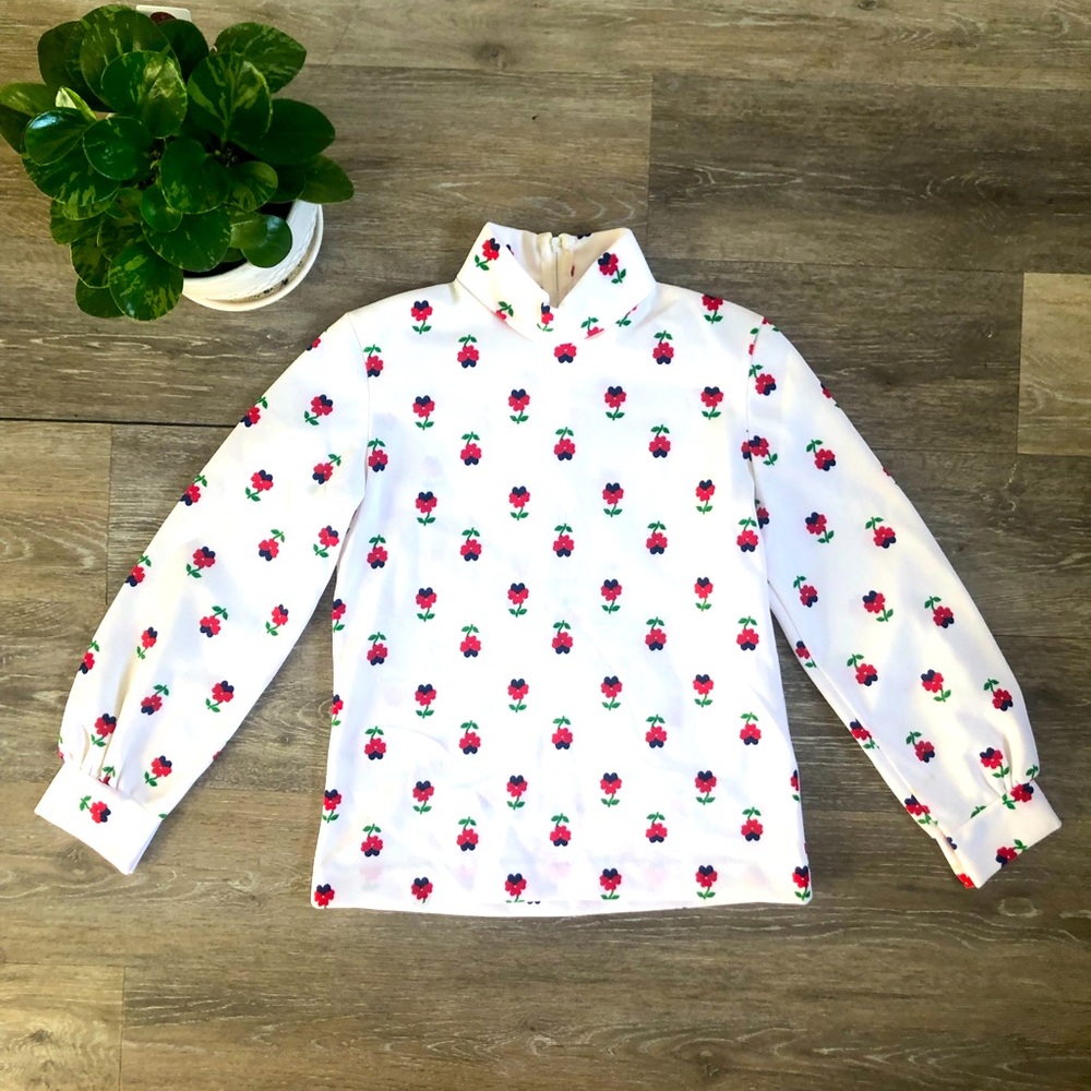 Vintage Long Sleeve Mock Neck